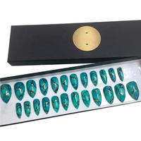 Boîtes d'emballage pour faux ongles, petites, violettes, personnalisées avec logo, vides, pour faux ongles à presser