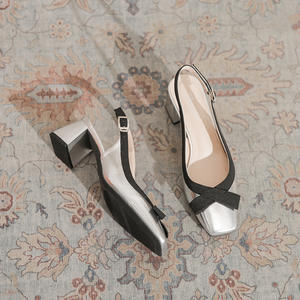 Escarpins à talon pour femme, à bout carré et talon épais moderne, pour les soirées, le bureau, le style décontracté et la mode tendance - Product Image 3