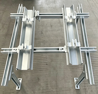 Système de montage solaire BIPV pour toit de carport en acier HDG M argenté, étanche, avec gouttière de support étanche, résistant aux vents de 60 m/s
