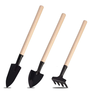 Ensemble d'outils de jardin en acier inoxydable, Mini outils de jardin/parfait ensemble 3 pièces avec manche en bois, truelle de pelle, Promotion spéciale - Product Image 1
