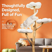 Grand arbre à chat en bois Heybly, tour griffoir haute pour chat, arbre à chat de luxe de bonne qualité, maison d'arbre pour chat, meuble griffoir pour chat