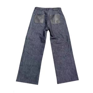 Jeans Clásicos al por Mayor para Hombre con Botones, Jeans de Mezclilla Japonesa de Alta Calidad con Doble Rodilla, Jeans de Mezclilla Cruda 100% Algodón - Product Image 2