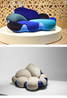 Nouveau design unique pour enfants canapé en forme de nuage canapé-lit en forme de bonbon irrégulier pour salon villa