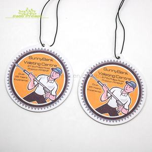 <span class=keywords><strong>D</strong></span>ésodorisant de voiture en papier personnalisé avec logo imprimé 2026 – Cadeau promotionnel classique en coton absorbant - Product Image 5