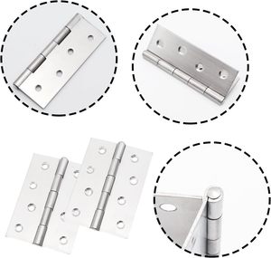 Qiyang đồ nội thất Phụ kiện <span class=keywords><strong>1</strong></span> inch 2 inch <span class=keywords><strong>4</strong></span> inch cửa sổ Tủ bản lề thép không gỉ chải Nickel bản lề mông cửa bản lề - Product Image 4