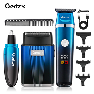 Kit de toilettage 3-en-1 USB rechargeable, rasoir portable compact pour voyage et usage domestique, batterie Li-Ion, conception anti-explosion - Product Image 1