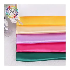 Factory Cheap Price 100% Polyester Garment Lining Shiny Crystal Satin Fabric For Wedding Decoration