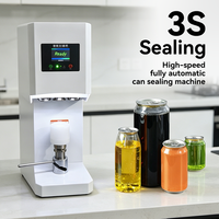 Machine de scellage de boîtes semi-automatique |   Convient pour les sodas, le café, les jus |   Plateau manuel |   Bouteille personnalisée |   Ventes directes d'usine