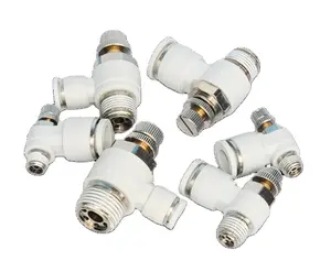 PSL PSL4/6/8/10/12 Series Airtac Type Tube Fitting Air Flow Regulating Male Speed Controller Pneumatic Fittings