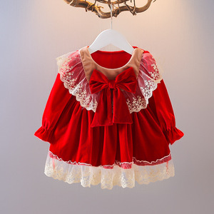 velvet baby dress