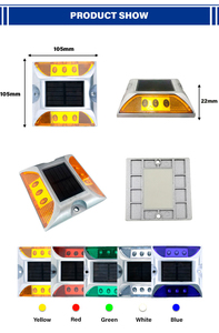 Riflettore Stradale in Alluminio IP68 per Marciapiedi, Luce Solare LED, Dissuasore Stradale Lampeggiante in Alluminio con LED Solare - Product Image 2