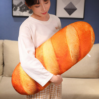 Jouets en peluche en forme de pain simulé, oreiller de 50 cm, pain de blé à grains gros, saucisse, pain de 20 cm, porte-clés pour décoration intérieure/pendentif de sac