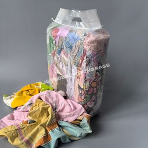 Chiffons de nettoyage en coton mélangé multicolores 85%-90% coton pour le nettoyage industriel et maritime avec emballage - Product Image 1