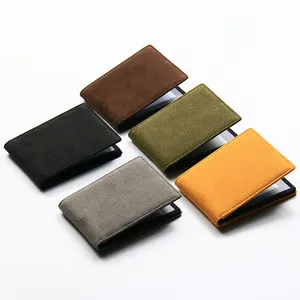 2 In 1 Suede Leather Driving Documents Certificate License Id Holder Bags