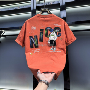 T-shirt a maniche corte con Design Tie-Dye <span class=keywords><strong>di</strong></span> fascia alta da <span class=keywords><strong>uomo</strong></span> <span class=keywords><strong>di</strong></span> <span class=keywords><strong>tendenza</strong></span> estiva 2025 nuovo stile americano con mezze maniche - Product Image 6