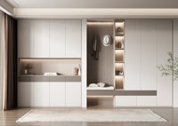 Meuble à chaussures moderne haut de gamme sur mesure avec compartiment dissimulé pour l'entrée et la décoration de toute la maison
