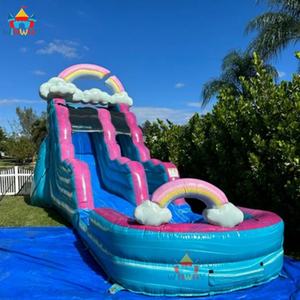 Nouveau design 2025 – Toboggan aquatique gonflable PVC coloré et durable de 6 m (20 pieds) pour usage résidentiel et scolaire, intérieur/extérieur - Product Image 4