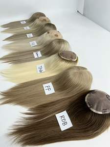 ท็อปเปอร์ผมแท้แบบโมโนเบส PU ขนาด 3*5 5.5*6.5 นิ้ว 5*5 นิ้ว มีสินค้าในสต็อก 15 สี ผมเรียงเส้นสวย สำหรับผู้หญิง เพื่อความงาม - Product Image 5