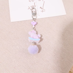 Porte-clés en peluche en forme de poney avec pompon et perle en forme de cœur pour le Nouvel An chinois du Cheval, breloque pour sac, pendentif pour étui de téléphone - Product Image 2