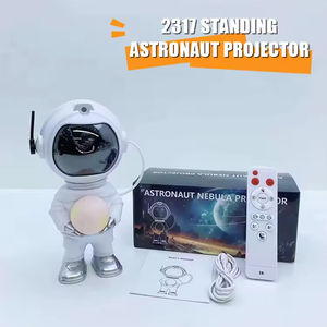 Lampe de nuit LED laser moderne en ABS pour enfants, avec projecteur de ciel étoilé, lune et astronaute, avec télécommande - Product Image 2