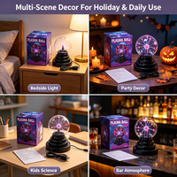 Lampe boule LED tactile de 3 pouces, alimentée par USB, batterie incluse, design moderne, lumière originale pour Halloween, Noël, fête, chambre à coucher