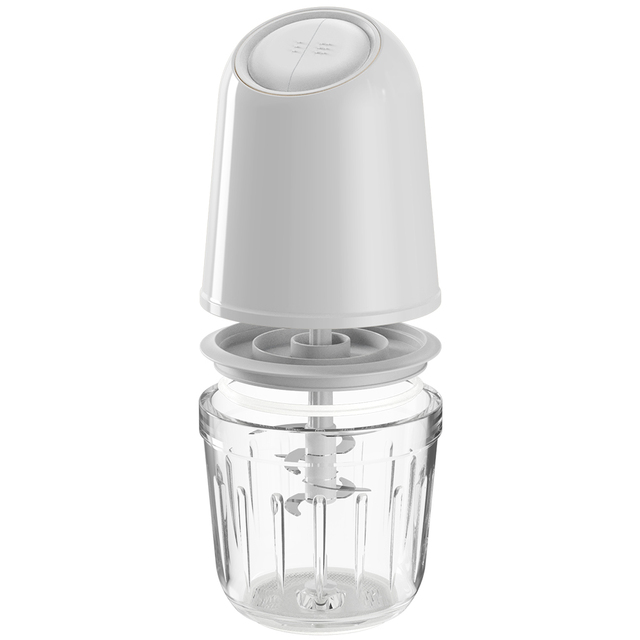 2025 Mini Baby Food Processor for Baby Food Vegetable Meat Durable Glass Bowl 600ml Capacity 304 Stainless Steel Double Blade