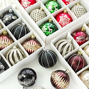 Luxury Glitter Xmas Balls Gift <b>Box</b> <b>Christmas</b> Tree Decor Glitter Shatterproof Plastic Baubles Hanging <b>Christmas</b> Ball Ornaments - Product Image 3