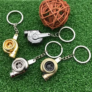 Phụ Kiện Chìa Khóa Cool 3D Phụ Tùng Xe Hơi Tăng Áp Kim Loại Turbo Còi Keychain Móc Chìa Khóa