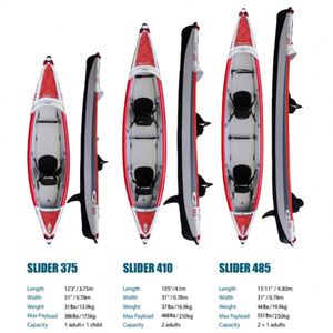 Kayak gonflable pliable pour 2 personnes PF Manufacture Factory, canoë de pêche avec pompe manuelle KX05 PF, vente en gros de kayaks pliables - Product Image 3