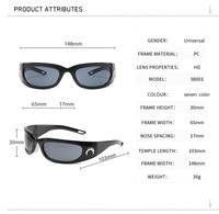 Nuevas Gafas de Sol Rectangulares con Montura Completa UV400 de Moda, Unisex, Color Naranja, Populares en Línea, para Baile, Hip-hop, Fotografía Callejera, Deportes al Aire Libre
