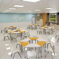 Chaise d'étude en PP pour enfants, vente en gros d'usine du Guangdong, mobilier scolaire en plastique pour salle de classe primaire, chaise de formation pour étudiants