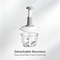 Hachoir manuel portable OEM pour légumes, ail et oignon, avec fonction de pression, pour usage domestique