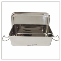 Boîte à lunch moderne en acier inoxydable à compartiment unique, empilable, sans BPA, écologique, rectangulaire, chauffable, étanche, de 1 à 3 L, très demandée