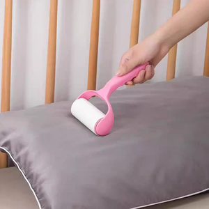 Lint Roller Set With 3 Refill Rolls Strong Adhesive For <b>Clothes</b> <b>Cleaning</b> Pink Handle - Product Image 2