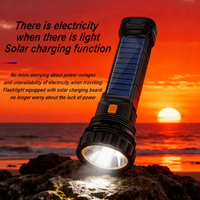Lampe torche solaire Alecter APH-L19 avec batterie externe 5W USB-C rechargeable, étanche IP53, 1000 lumens, 1200mAh, autonomie 6-8 heures, certifiée TUV