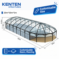 KENTEN Salle de réception de luxe préfabriquée en verre pour événements de mariage, Pavillon de réception extérieur, Serre, Chapiteau