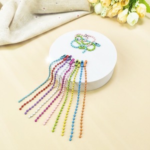 Colgante de cadena de cuentas coloridas con pintura de hierro horneada, accesorio de joyería hecho a mano para manualidades - Product Image 2
