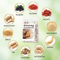 Thé aux dix trésors de ginseng pour hommes, stimulant de l'énergie, de la vitalité et de la libido, complément à base de plantes traditionnel chinois pour la vitalité et le soutien immunitaire.