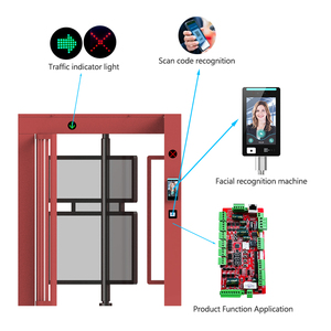 Porte tourniquet de contrôle d'accès pleine hauteur Rotors à 120 degrés Barrière à rabat pour capteur d'empreintes digitales RFID pour barrière de foule de sécurité - Product Image 3