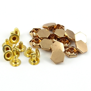 Cloxy Rivets Décoratifs Goujon pour Cuir Artisanat Vêtement Chaussures Hexagone Cap Unique Rivets Clou Goujon Rivets - Product Image 5