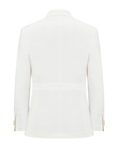 Ensemble deux pièces mince <span class=keywords><strong>blanc</strong></span> tendance pour hommes <span class=keywords><strong>smoking</strong></span> de marié costume de mariage grande taille avec <span class=keywords><strong>pantalon</strong></span> en laine style italien - Product Image 2