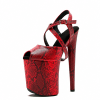 Sandales noires à plateforme pour femme, imprimé crocodile, à talon aiguille, bout ouvert, avec lanières croisées à la cheville et boucle, pour événements