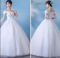 NDC10040 2024 New Offshoulder Trailing Wedding Dress Brides High Waist Pregnant Women Large Size Straps Light Wedding Dress