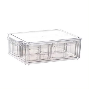 Juego de 7 Contenedores de Almacenamiento de Plástico Libres de BPA para Despensa, Organizadores Apilables para Refrigerador con Tapas para Alimentos - Product Image 5