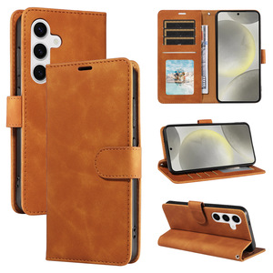 เคสโทรศัพท์มือถือแบบกระเป๋าสตางค์ธุรกิจพิเศษสำหรับ Samsung S24มีช่องเสียบบัตรเคสป้องกันโทรศัพท์หนัง PU - Product Image 1