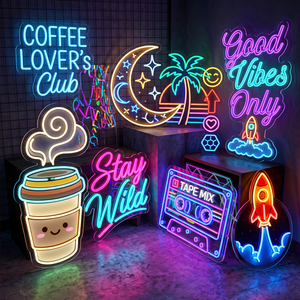 Drop Shipping Custom <b>LED</b> Neon Logo Sign Business <b>LED</b> Neon Sign Company Logo Light Sign for Cafe Shop Restaurant Beauty Store - Product Image 4