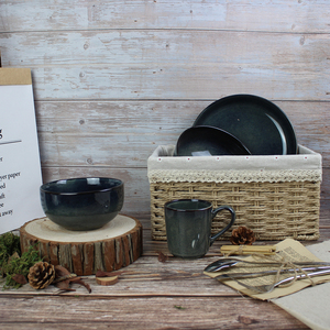 Jiuwang Lux Bộ Đồ Ăn Dine Set Món Ăn Bán Buôn Tùy Chỉnh Đám Cưới Sang Trọng Tráng Men Bắc Âu 16Pcs Sứ Vàng Đặt Bữa Ăn Tối Bộ Đồ Ăn - Product Image 2