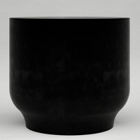 Table d'appoint en marbre noir, base en pierre intégrée courbée mate, mobilier d'appoint minimaliste pour intérieur, maison de rêve