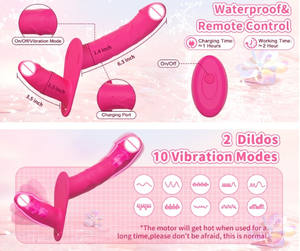 Wiederaufladbarer Ferngesteuerter Harness-Tragbarer <span class=keywords><strong>Dildo</strong></span> Doppelkopf Lesbische Höschen <span class=keywords><strong>Strap</strong></span>-on <span class=keywords><strong>Dildo</strong></span> - Product Image 5
