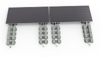 Support de montage solaire lesté en alliage d'aluminium anodisé, résistant aux vents de 40 m/s et aux charges de neige de 1,4 kN/m², sans perçage